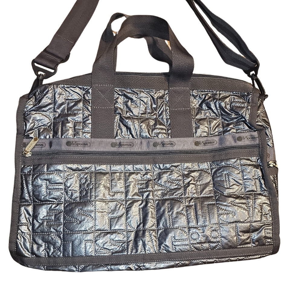 Lesportsac Metallic Black Travel Bag
